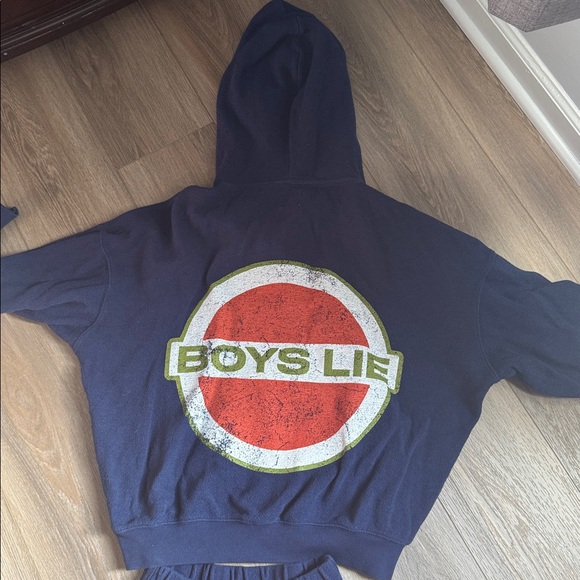 Boy Lie Navy Sweatshirt and Sweatpants - Picture 4 of 5